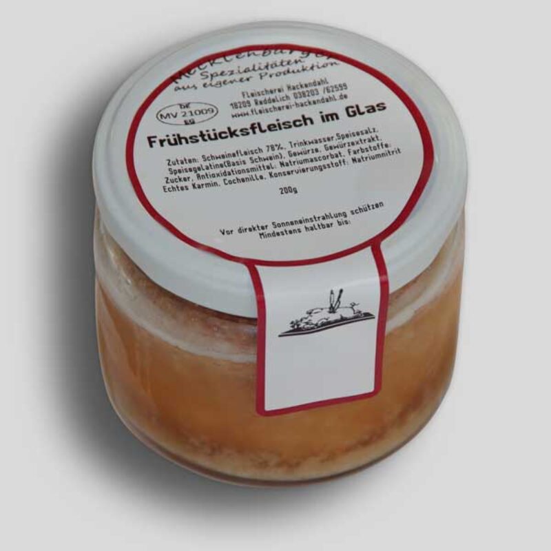 Frühstücksfleisch im Glas